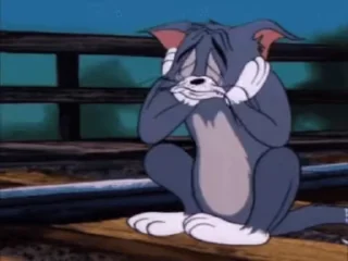😔 emoji Tom and Jerry Telegram sticker 11 of 54