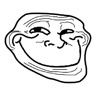 🙂 emoji Meme trollface ⟬By @Mafon4eeek ⟭ Telegram sticker 21 of 35