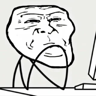 🤨 emoji Meme trollface ⟬By @Mafon4eeek ⟭ Telegram sticker 17 of 35