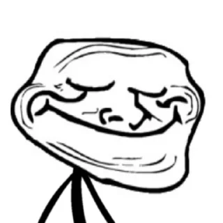 😌 emoji Meme trollface ⟬By @Mafon4eeek ⟭ Telegram sticker 9 of 35