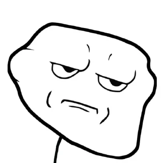 😒 emoji Meme trollface ⟬By @Mafon4eeek ⟭ Telegram sticker 11 of 35