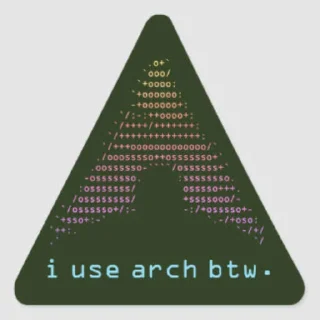 Sticker from BTW I use ARCH BTW I USE ARCH LOOK AT ME I USE ARCH BTW