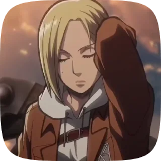 😬 emoji Annie-attack on titan Telegram sticker 10 of 18