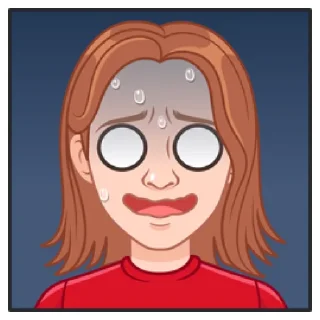 😨 emoji Мой vmoji но это Катя Кудыкина Telegram sticker 11 of 39