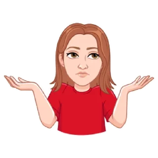 🤷‍♀️ emoji Мой vmoji но это Катя Кудыкина Telegram sticker 18 of 39