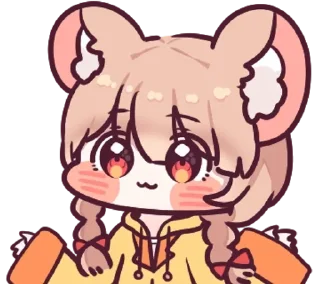 Sticker from Мышка-тян⁽⁽ଘ( ˊᵕˋ )ଓ⁾⁾ @anime_sticks