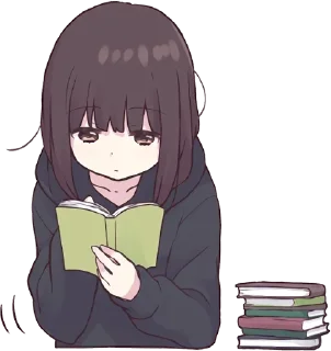 📖 emoji Menhera-chan @anime_stickerr Telegram sticker 13 of 88