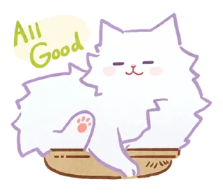 😺 emoji ⪩ ꒰ white kitten ꒱ ⪨ @plusikradom Telegram sticker 24 of 40