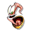 Sticker from Earthworm Jim