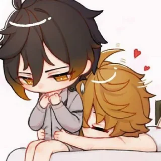 🐋 emoji Чжун Ли & Тарталья • @itsgensharts Telegram sticker 21 of 120