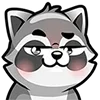 😏 emoji @kotletovvemoji | Raccoon Emoji Telegram sticker 17 of 32