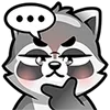 🤔 emoji @kotletovvemoji | Raccoon Emoji Telegram sticker 22 of 32