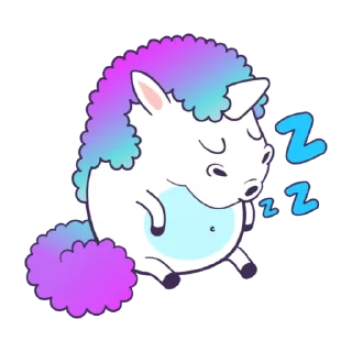 😴 emoji Bright Unicorns Telegram sticker 13 of 25