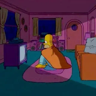 😔 emoji The Simpsons Telegram sticker 23 of 95