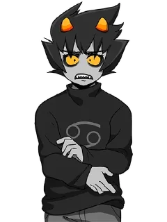 😧 emoji Каркат | Хоумстак| @HomestuckStikers ➡️ @Ctikerubot Telegram sticker 11 of 22