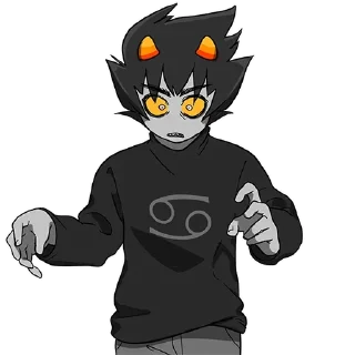 😳 emoji Каркат | Хоумстак| @HomestuckStikers ➡️ @Ctikerubot Telegram sticker 12 of 22