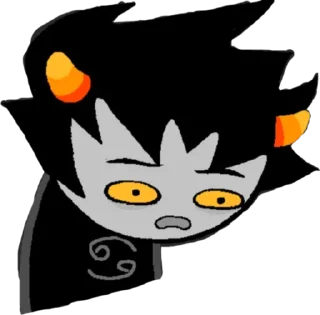 😯 emoji Каркат | Хоумстак| @HomestuckStikers ➡️ @Ctikerubot Telegram sticker 20 of 22