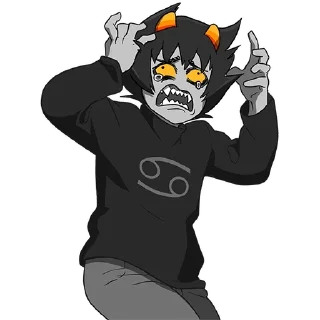 🤯 emoji Каркат | Хоумстак| @HomestuckStikers ➡️ @Ctikerubot Telegram sticker 14 of 22