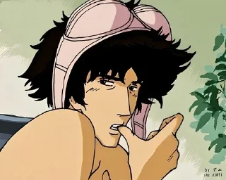 😳 emoji Ковбой бибоп @anime_sticks Telegram sticker 8 of 20