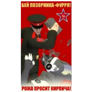 Sticker from Furryeb👎. Anti-Furry👍