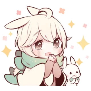🙏 emoji Зайчик @nyasticks Telegram sticker 23 of 40