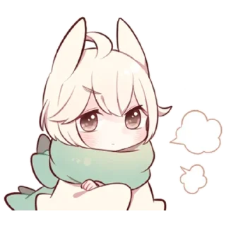 🤔 emoji Зайчик @nyasticks Telegram sticker 20 of 40