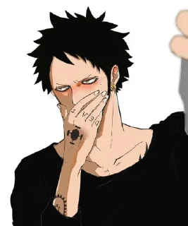 🤭 emoji Trafalgar D. Water Law Telegram sticker 12 of 73