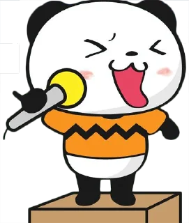 🎤 emoji Little panda @Weempire @keiriststicks Telegram sticker 19 of 25