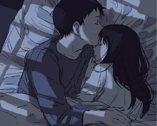 Sticker from Anime hugs and love
