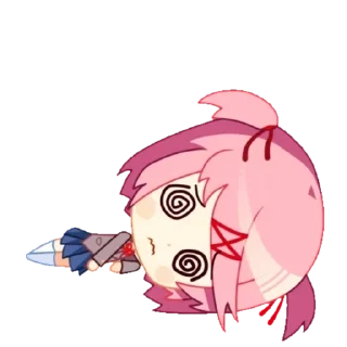 😵 emoji Doki doki literature club Telegram sticker 19 of 41
