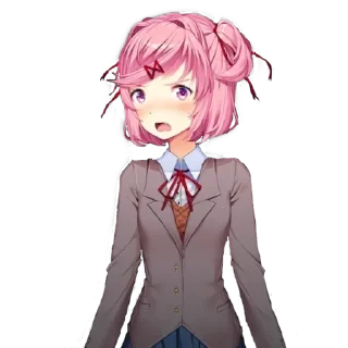 😦 emoji Doki doki literature club Telegram sticker 16 of 41