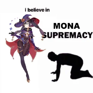Sticker from i believe in mona supremacy
