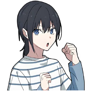 🤨 emoji Кудере-кун @nyasticks Telegram sticker 23 of 41