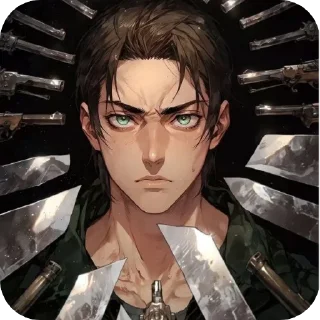 ☠ emoji Eren yeger :: Telegram sticker 7 of 20