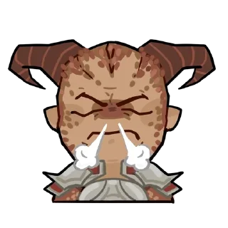 😤 emoji @Black_Rubus (MKStickers) Telegram sticker 5 of 26