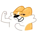 💪 emoji Corgi Life Telegram sticker 23 of 33