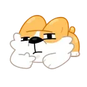 🤔 emoji Corgi Life Telegram sticker 16 of 33