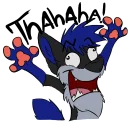 😜 emoji Midnight Wolf Telegram sticker 19 of 38