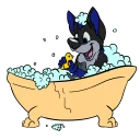 🛁 emoji Midnight Wolf Telegram sticker 13 of 38