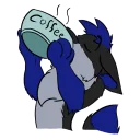 ☕️ emoji Midnight Wolf Telegram sticker 20 of 38