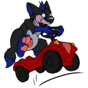 🚘 emoji Midnight Wolf Telegram sticker 14 of 38