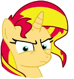 😠 emoji Sunset Shimmer ➩ @Earth928B Telegram sticker 14 of 25