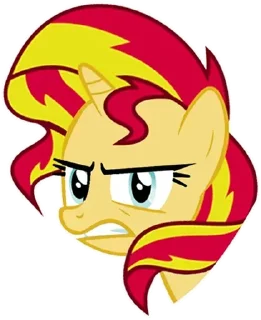 😡 emoji Sunset Shimmer ➩ @Earth928B Telegram sticker 15 of 25