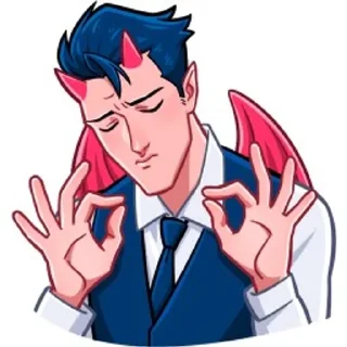 👌 emoji Дьявол и Дьяволица Telegram sticker 20 of 48