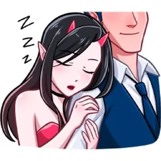 😴 emoji Дьявол и Дьяволица Telegram sticker 5 of 48