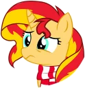 😧 emoji Sunset Shimmer Telegram sticker 6 of 86