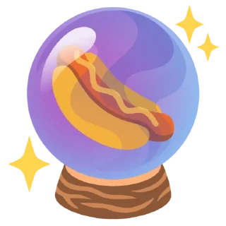 Sticker from hot dogi dog