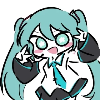 Sticker from [ Miku ] ˚₊· ͟͟͞͞➳❥ @bezdomnyefei 𖥔 ݁ ˖