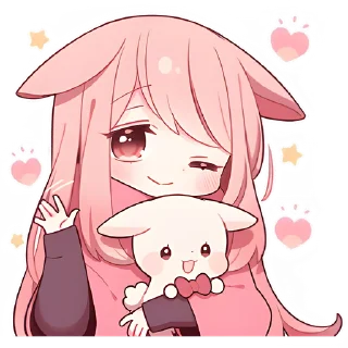 Sticker from Розовая зайка @Nyasticks