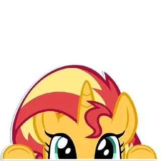 👀 emoji I see you... [Ponies] Telegram sticker 10 of 35